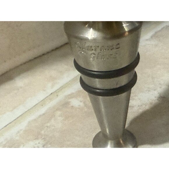 Murano Glass Handcrafted Art Glass & Stainless Steel Wine Bottle Stopper - Picture 5 of 8